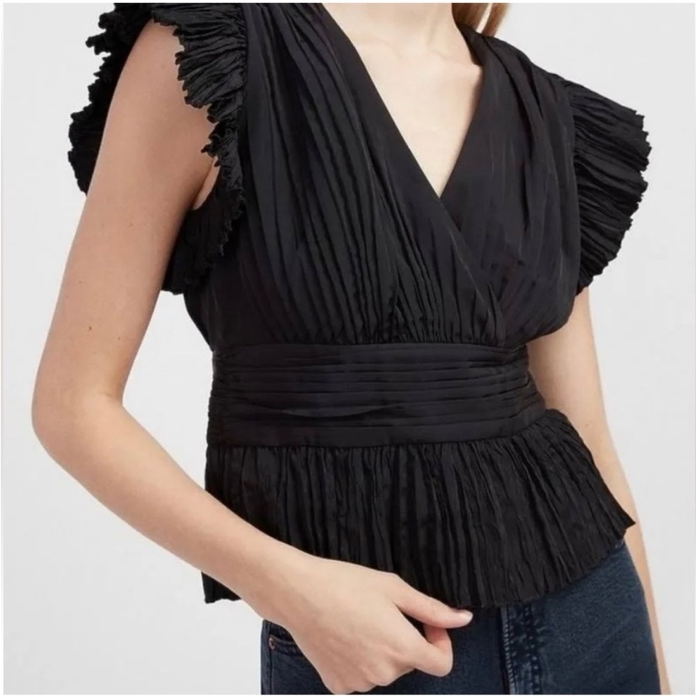 NWT Express Black Peplum Top